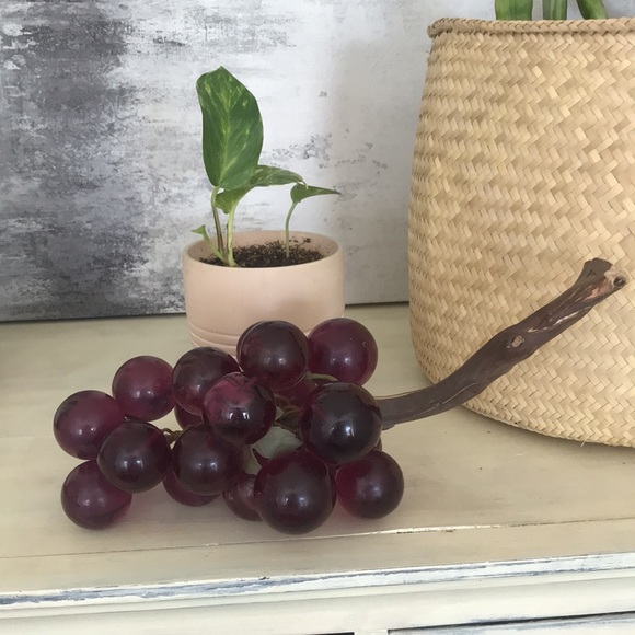 Vintage MCM Lucite Large Purple Table Grapes